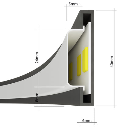 Lühter RIO 110 valge 3000K LED