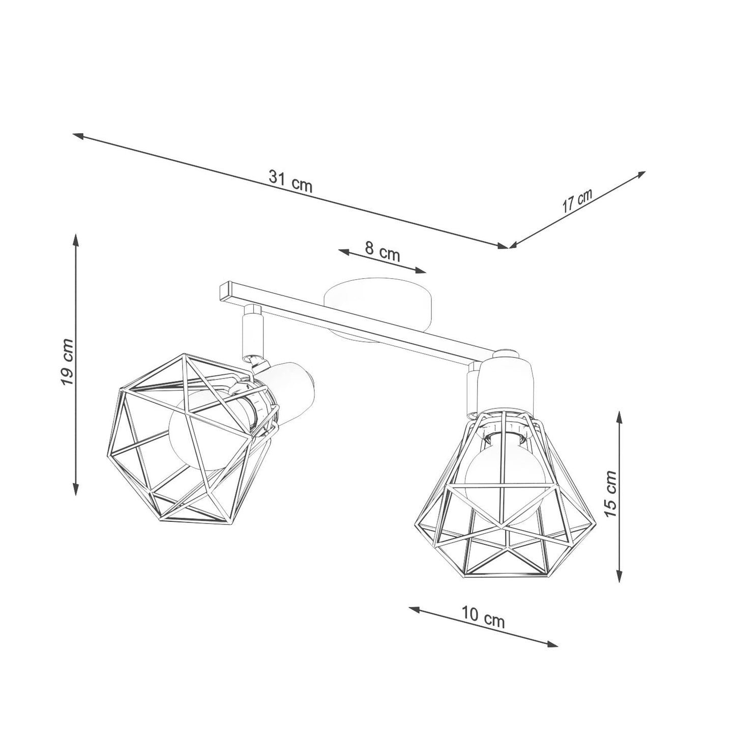 Ceiling lamp ARTEMIS 2 black