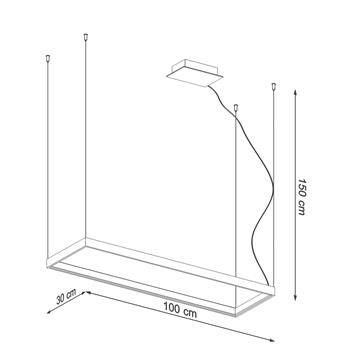 Lühter TUULA M must 3000K LED